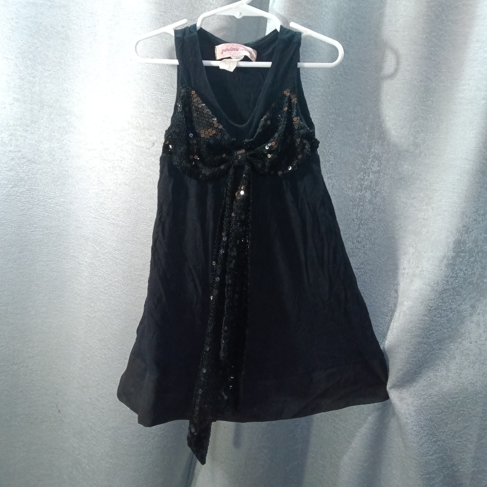Black Sleeveless Sequin Dress
